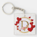 Search for heart letter key rings Initial