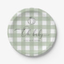 Search for autumn plaid plates Gender neutral baby shower