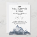 Search for let the adventure begin baby shower invitations Mountains