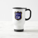 Search for police badge travel mugs Funny