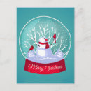 Search for snowglobe postcards Snowman