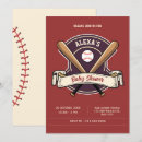 Search for vintage baseball baby shower invitations Retro