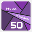 Search for purple 50th birthday stickers Modern