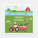 Search for red tractor napkins Barnyard