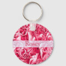 Search for flower round key rings Pink flowers