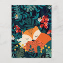 Search for woodland foxes postcards Fall