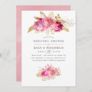 Search for rose gold shower wedding invitations Watercolor flowers