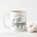 Search for newly engaged mugs Black and white