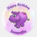 Search for cartoon hippo stickers Birthday