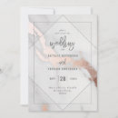 Search for rose gold and grey wedding invitations Minimal