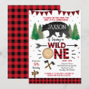 Search for lumberjack wild one birthday invitations Boy