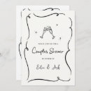 Search for modern couples shower invitations Black and white
