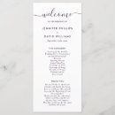 Search for purple wedding programmes Formal