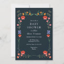 Search for colourful flowers baby shower invitations Boho