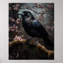 Search for dark crow art posters Moody floral