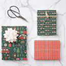 Search for christmas fish wrapping paper Green