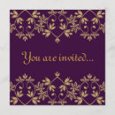 Search for royal purple wedding invitations Traditional