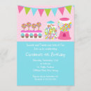 Search for sweets and treats birthday invitations Girls