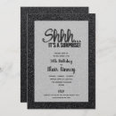 Search for black glitter invitations Surprise