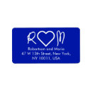 Search for blue hearts return address labels Minimalist