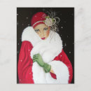Search for art deco christmas postcards Lady