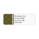 Search for red and green return address labels Plaid