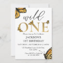 Search for gold 1st birthday invitations Whimsical