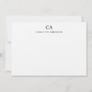 Search for monogram note cards Black
