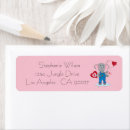 Search for pink elephant return address labels Baby shower