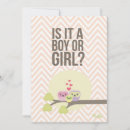 Search for owl gender reveal invitations Boy or girl