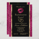Search for pink gold hens party invitations Lips