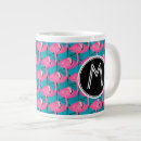 Search for flamingo monogram mugs Initials