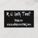 Search for goth business cards Black and white