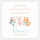 Search for animal birthday stickers Girly