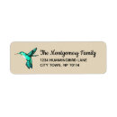 Search for hummingbirds return address labels Whimsical
