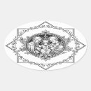 Search for oval wedding stickers Black and white