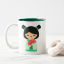 Search for pink doll mugs Kawaii