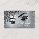 Search for metallic silver business cards Beauty salon