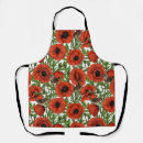 Search for red poppies aprons Botanical