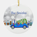 Search for blue car christmas tree decorations Funny