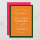 Search for hot pink and green wedding invitations Minimalist