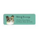 Search for long return address labels Dog lover