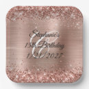 Search for rose gold paper plates Monogrammed