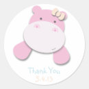 Search for pink hippo stickers Baby shower