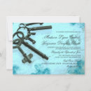 Search for vintage key wedding invitations Rustic