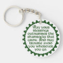 Search for irish blessing key rings Shamrocks