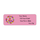 Search for pink and green return address labels Purple