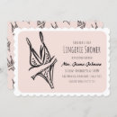 Search for pink lingerie shower invitations Lace