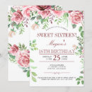 Search for monogram sweet 16 invitations Floral