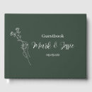 Search for green white wedding guest books Simple